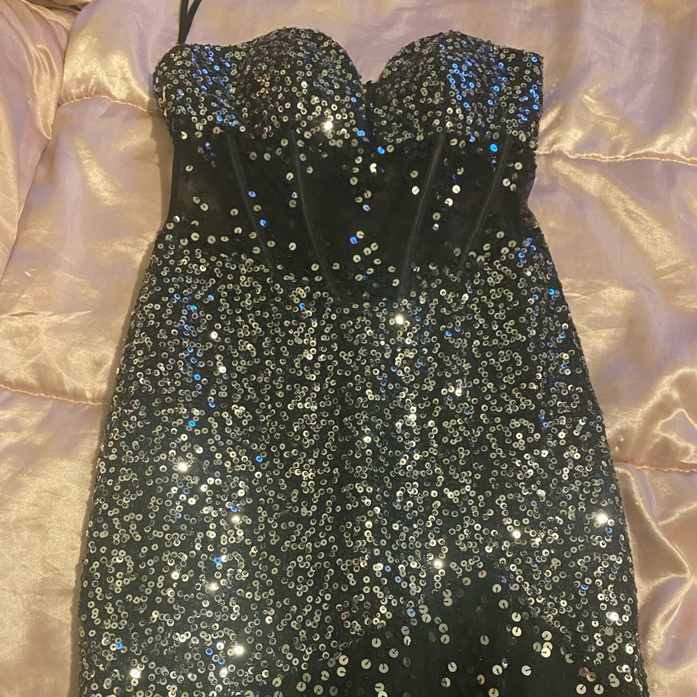 Black long evening dress (like new)